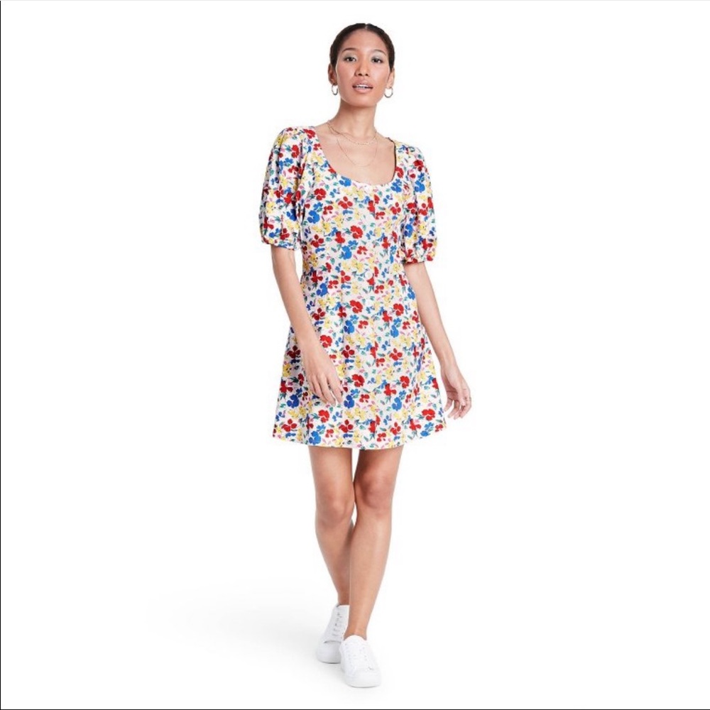 RIXO for Target floral button up mini dress